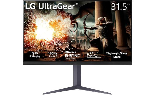 LG 32GS75Q-B UltraGear™ 32" QHD IPS 180Hz 1ms Gaming Monitor